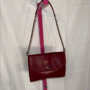 Grace Adele Burgundy Shoulder Bag with Chain Strap‎